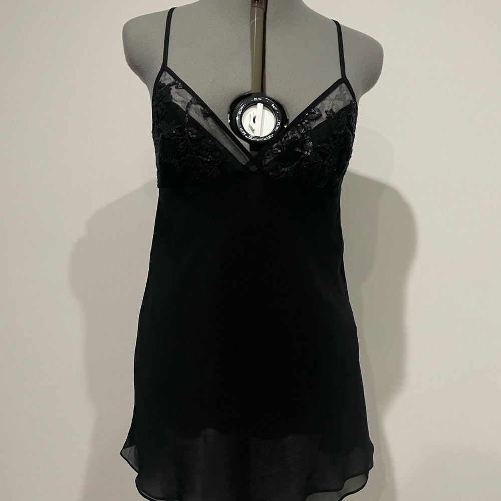 Rya Collection Elegant Black Lace Chemise
